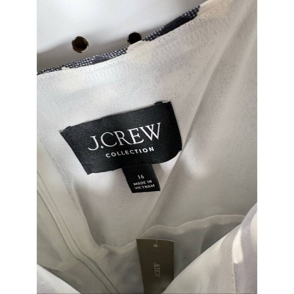 J.Crew Collection tie-neck cap-sleeve maxi dress in gingham size 16 - Picture 7 of 8